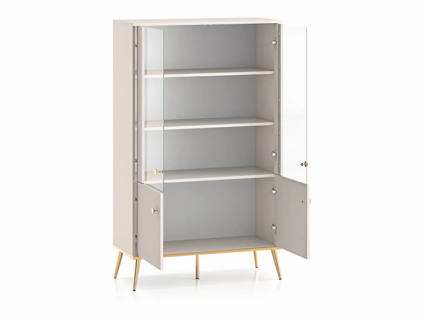 Vajillero 4 puertas Olivia Cachemira y Dorado^Petits-Meubles Discount