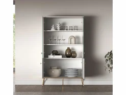 Vajillero 4 puertas Olivia Cachemira y Dorado^Petits-Meubles Discount