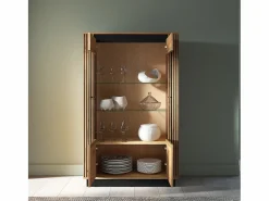 Petits-Meubles Vajillero 2 puertas Solal Madera y Negro Color natural claro Sale