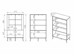Vajillero 4 puertas Thalia^Petits-Meubles Discount