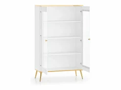 Petits-Meubles Vitrina Para Vajilla|Vajillero 2 puertas Zora y Dorado