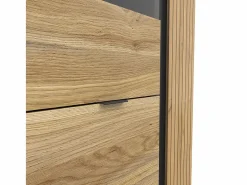 Vajillero aparador 3 puertas Pia Negro y Madera^Petits-Meubles New