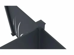 EXPERTLAND Cercados Y Ocultación|Valla de aluminio con motivo vegetal kit inicial Alt.144 x An.118 cm Antracita BRAMENO