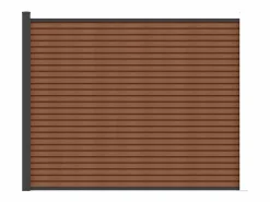 EXPERTLAND Valla para montar Alt. 148 cm kit 9 tablones + 1 poste antracita - PALIZO Gris antracita / Color natural oscuro Discount