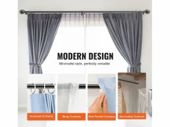 Varillas de Cortinas Dobles SucceBuy, Longitud Ajustable de 91.4-182.9 cm, para Salones, Dormitorios, Baños Negro Online