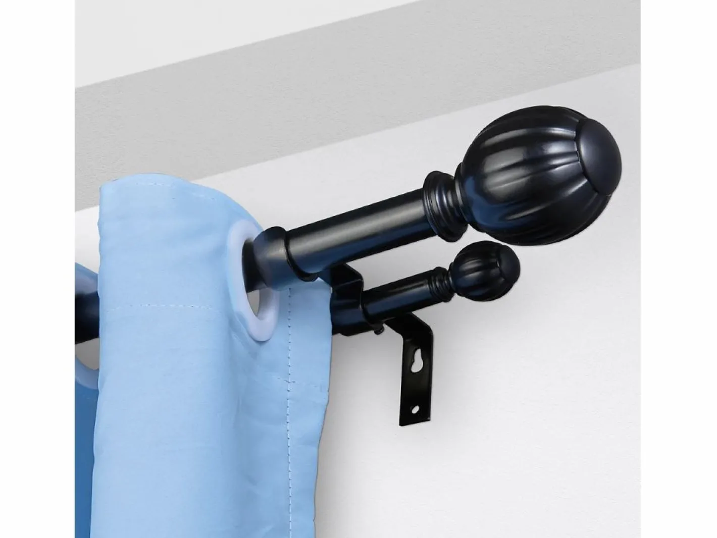 Varillas de Cortinas Dobles SucceBuy, Longitud Ajustable de 91.4-182.9 cm, para Salones, Dormitorios, Baños Negro Online