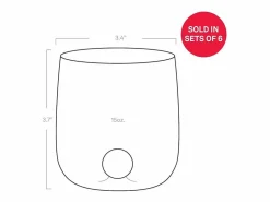 Vaso Bilia Zafferano de vidrio borosilicato juego de 6 piezas Color^ New