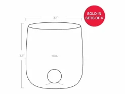 Vaso Bilia Zafferano de vidrio borosilicato, juego de 6 piezas, color gris^ Discount