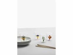 Vaso de vidrio borosilicato, Pez y Alga, /azul 350 ml, Marine Garden^ New