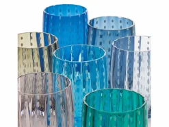 Vaso Zafferano Perle Lavanda - Vidrio Soplado Coloreado, 32 cl, Hecho a Mano - Juego de 2 Vasos Artesanos para Agua o Cócteles^ Discount