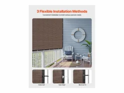 Decoración De Jardín|Velo de Sombra 90% SucceBuy, 244 x 366 cm, Red de Sombra PEHD 140 g/m², Ojales de Acero Inoxidable, Protección Solar/Paravientos, Exterior, Marrón