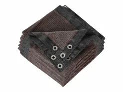 Decoración De Jardín|Velo de Sombra 90% SucceBuy, 244 x 366 cm, Red de Sombra PEHD 140 g/m², Ojales de Acero Inoxidable, Protección Solar/Paravientos, Exterior, Marrón