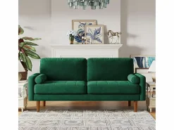 DripeX Sofá Escandinavo|Velvet y sofá de terciopelo sólido - 3 Lugares - Carga máxima de 300 kg - 176x78x85cm