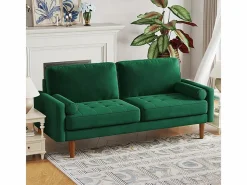 DripeX Sofá Escandinavo|Velvet y sofá de terciopelo sólido - 3 Lugares - Carga máxima de 300 kg - 176x78x85cm