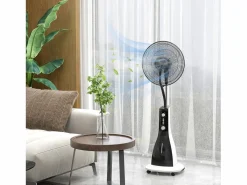 Aire Acondicionado, Ventilación|Ventilador con función nebulizador 3L, 90W, 3 modos, temporizador, oscilante, ruedas, (44,5x38,5x120cm)