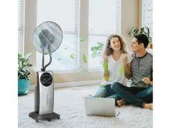 Aire Acondicionado, Ventilación|Ventilador con función nebulizador 90W, 3 modos, depósito de 31L, ruedas, mando a distancia, oscilante, (44,5x38,5x135cm)