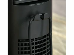 Ventilador de pedestal 3 velocidades, oscilación 70°, temporizador 12H, 4 modos, control remoto, acero, (31,5x31,5x117cm) Negro Online