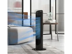 Ventilador de pedestal 3 velocidades, oscilación 70°, diseño compacto, 45 W, ABS, (31,5x31,5x117cm)^ New
