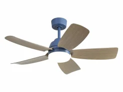 Aire Acondicionado, Ventilación|Ventilador de techo oscuro de 42 pulgadas - Ventilador de techo con luz LED y 5 aspas de ABS - para dormitorio y sala de estar