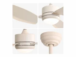 Aire Acondicionado, Ventilación|Ventilador de techo - Ventilador de techo con luz LED y 3 aspas de ABS - 6 tipos de ventiladores con control remoto - para sala de estar