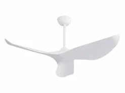 OKWISH Ventilador de techo con control remoto de 6 velocidades y aspas de ABS para dormitorio y sala de estar. Blanco New