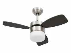 Ventilador de techo con luz con mando marrón oscuro 76 cm^vidaxl Clearance