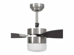 Ventilador de techo con luz con mando marrón oscuro 76 cm^vidaxl Clearance