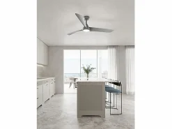 Ventilador de techo con luz Perenz 7204 GR CT - Ø 132 cm, 3 aspas, 6 velocidades, motor DC de 35 W, silencioso^