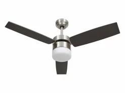 Aire Acondicionado, Ventilación|Ventilador de techo con luz con mando marrón oscuro 108 cm ES688622