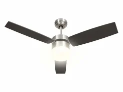Aire Acondicionado, Ventilación|Ventilador de techo con luz con mando marrón oscuro 108 cm ES688622
