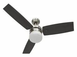 vidaxl Aire Acondicionado, Ventilación|Ventilador de techo con luz con mando marrón oscuro 108 cm