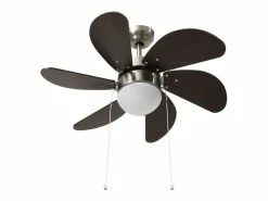 Ventilador de techo con lámpara marrón oscuro 76 cm ES207221^ Hot
