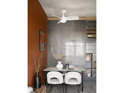 Ventilador de techo con luz Perenz 7192 B CT - Ø 91,5 cm, 3 aspas, 6 velocidades, motor DC de 35 W, silencioso Blanco