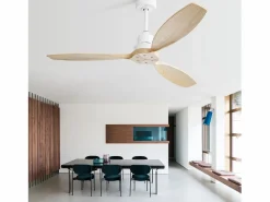 Ventilador de techo de 52" - Color madera con control remoto de 6 velocidades - Para patio y sala^OKWISH Online