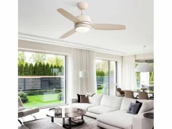 Aire Acondicionado, Ventilación|Ventilador de techo de 46 pulgadas con luces, 3 aspas de ABS, motor de CC de 6 velocidades, control remoto, (116,8 x 116,8 x 54 cm)