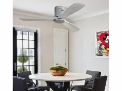 Aire Acondicionado, Ventilación|Ventilador de techo de 52 pulgadas - Ventilador de techo de 3 aspas con control remoto - 6 velocidades - para sala de estar y dormitorio