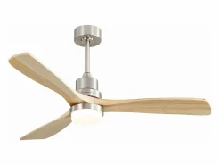 Ventilador de techo de 52 pulgadas - Ventilador de techo con luz LED y control remoto - 6 velocidades, 3 aspas - para sala de estar^ Online