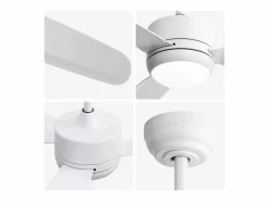 Aire Acondicionado, Ventilación|Ventilador de techo de 46 pulgadas con luces, 3 aspas de ABS, motor de CC de 6 velocidades, (116,8 x 116,8 x 54 cm)