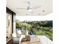 Aire Acondicionado, Ventilación|Ventilador de techo de 46 pulgadas con luces, 3 aspas de ABS, motor de CC de 6 velocidades, (116,8 x 116,8 x 54 cm)