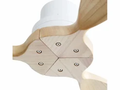 Ventilador de techo de madera de 52 pulgadas - Ventilador de techo con control remoto, 6 velocidades y 3 aspas - para sala de estar Blanco Online