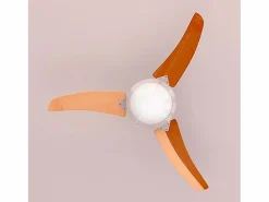 Ventilador de techo EnergySilence Aero 480 con mando 65W 3 velocidades 3 aspas natural/inox^ New