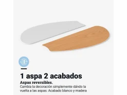 Aire Acondicionado, Ventilación|Ventilador de techo Geneva 6030W Universal Blue 50W 6 aspas reversibles /natural Ø76 cm