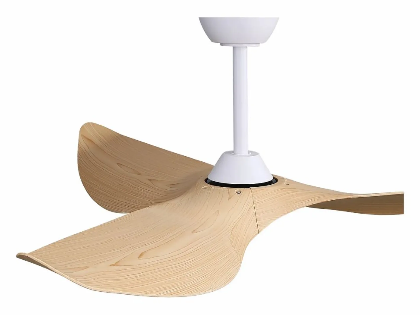 Ventilador de techo interior de 52 pulgadas sin luz, control remoto de 6 velocidades, 3 aspas de ABS, motor CC reversible para el hogar (132 x 132 x 30 cm)^ Outlet