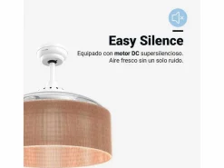 Ventilador de techo Jaloque 5042WFC Universal Blue 65W 4 aspas retráctiles marrón Marru00f3n New