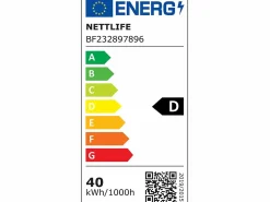 NETTLIFE Ventilador de techo LED con iluminación - 40 W, silencioso, , con control remoto, temporizador regulable de 6 velocidades Negro Outlet