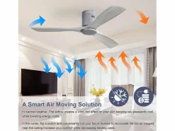 OKWISH Ventilador de techo moderno - Ventilador de techo de 52