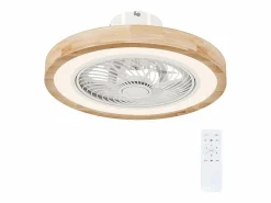 Ventilador de techo natural - Ventilador de techo con luz LED y 6 velocidades - para dormitorio^ Sale