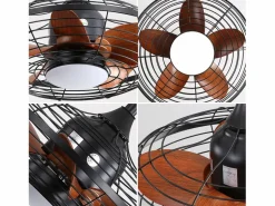 Aire Acondicionado, Ventilación|Ventilador de techo para exterior con LED, 20 pulgadas, motor de CC, 5 aspas de ABS, color , montaje colgante (50,8 x 50,8 x 47,5 cm)