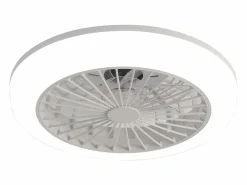 Ventilador de techo sin aspas con luz y control remoto, diseño moderno, ABS, , montaje empotrado (45,7 x 45,7 x 14,5 cm)^ Best
