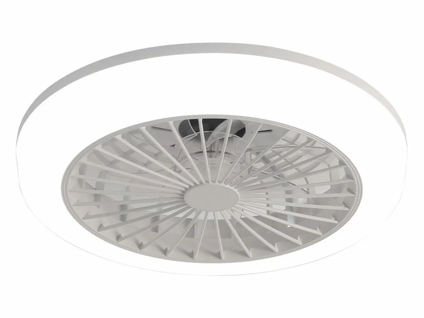 Ventilador de techo sin aspas con luz y control remoto, diseño moderno, ABS, , montaje empotrado (45,7 x 45,7 x 14,5 cm)^ Best